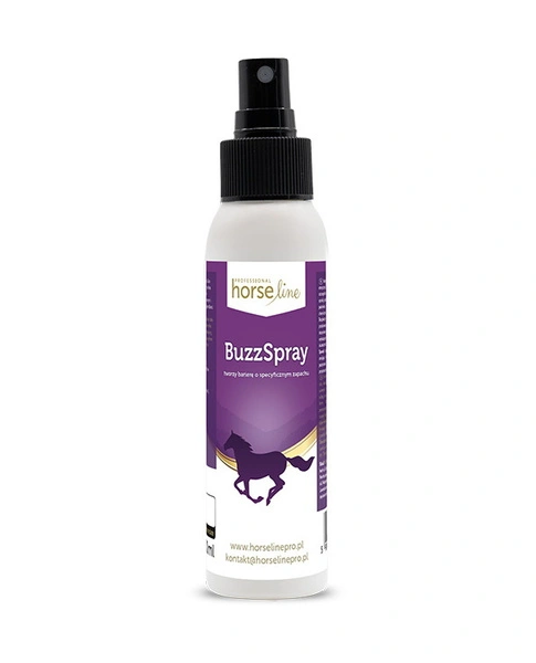 HorseLine BuzzSpray 100ml - naturalny preparat pomagający utrzymać kleszcze, komary i gzy z dala od koni
