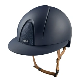 Kask KEP Smart NOVA POLO Textile Star Blue - granatowy z brązowymi paskami