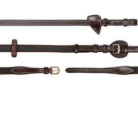 Skórzane regulowane wodze 5/8" Dy'on D Collection - brązowe