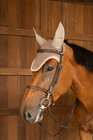 Nauszniki Kentucky Wellington Plaited Glitter Rope - beżowe