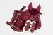 Kentucky Ochraniacze Bamboo Vegan Sheepskin Tendon Boots Elastic Velvet na przednie nogi - bordo