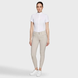 Damskie bryczesy Samshield Chloe Crystal z pełnym lejem - beżowe