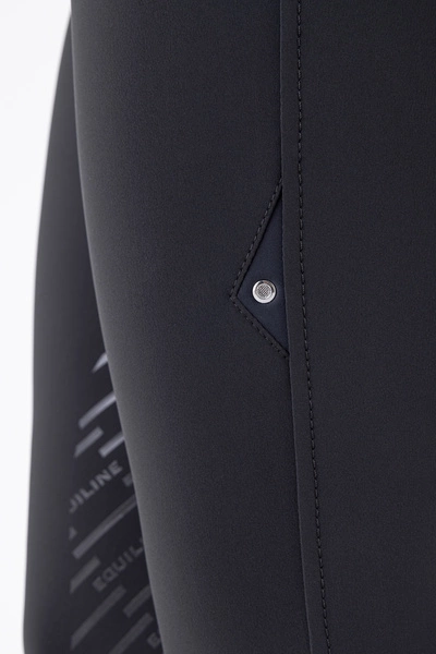 Damskie bryczesy Equiline Cornek z lejem kolanowym BX-TECH - czarne