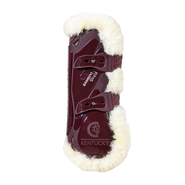 Kentucky Bamboo Vegan Sheepskin Tendon Boots Elastic na przednie nogi - bordowe