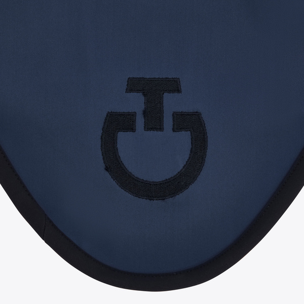 Nauszniki Jersey Stripe Cavalleria Toscana - jasny granat z czarnymi logo