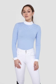 Koszula konkursowa Fleur de Lys Equestrian Holly - błękitna