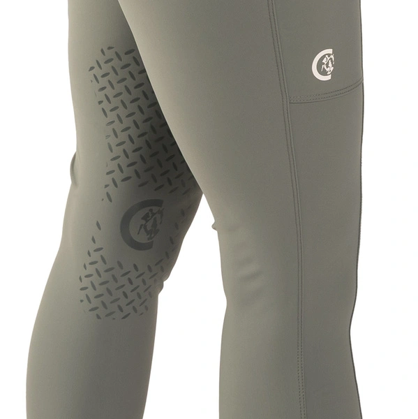 Damskie legginsy Kentucky Classic z kolanowym lejem - khaki