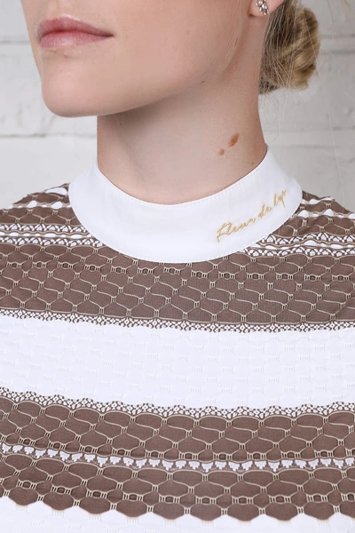 Koszula konkursowa Fleur de Lys Equestrian Chamomile - kawowa