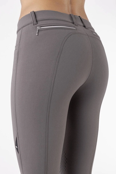 Damskie bryczesy Equiline Ash z lejem kolanowym - mud