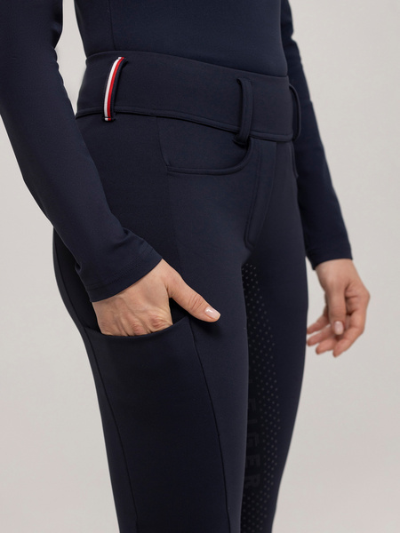 Ocieplane legginsy Tommy Hilfiger Vermont - granatowe