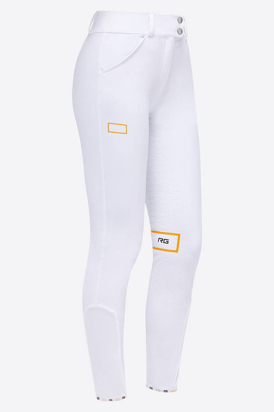 Bryczesy RG Hight Waist Full Grip z wysokim stanem Cavalleria Toscana - białe