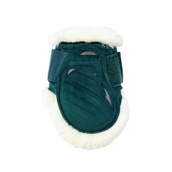 Kentucky Ochraniacze Vegan Sheepskin Young Horse Fetlock Velvet na zadnie nogi - ciemna zieleń